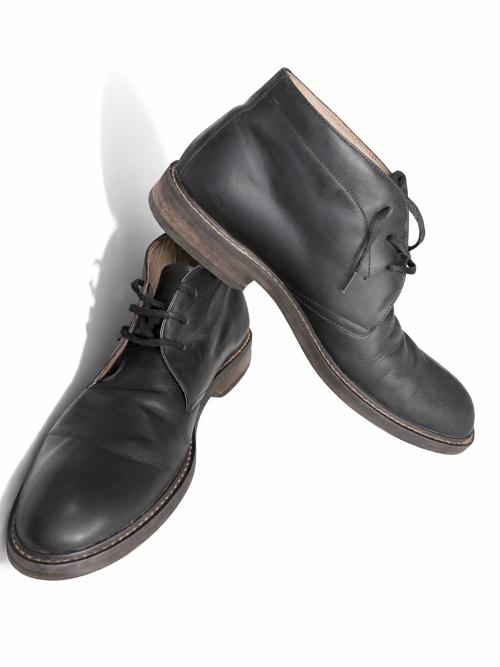 1901 NORDSTROM Black Leather Chukka Boots